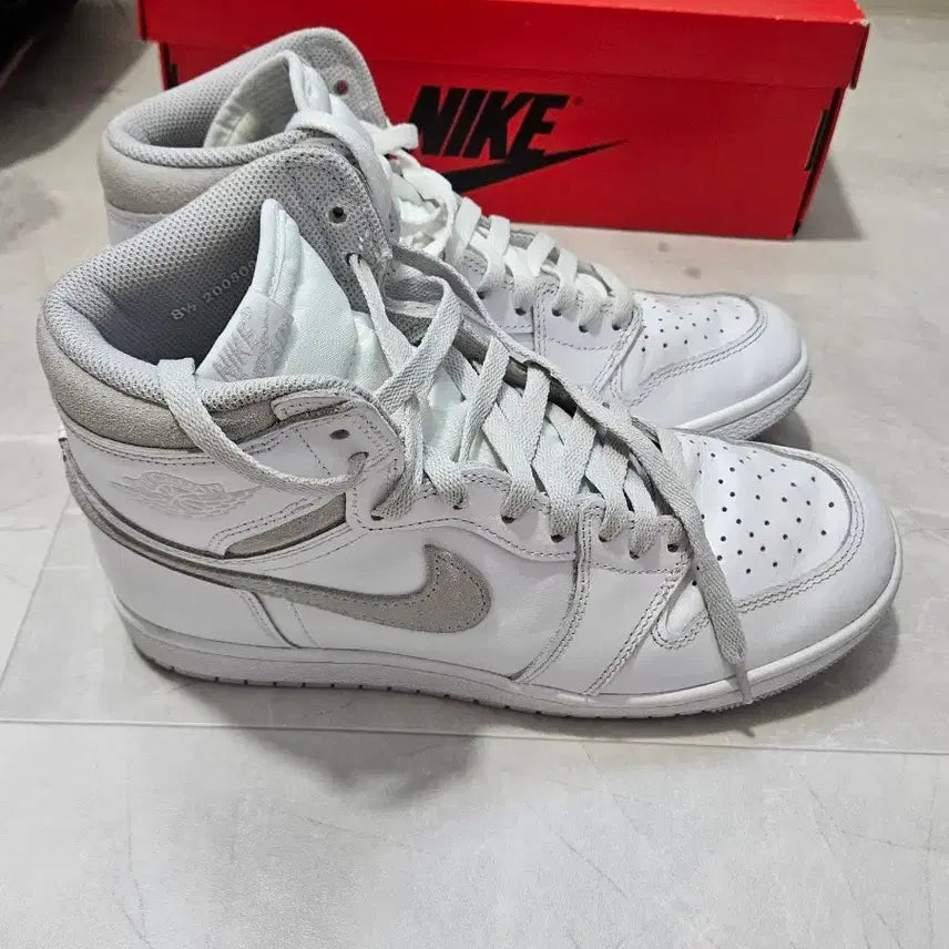 [BUNJANG] Nike Jordan 1 High 85 Neutral Grey Sneakers / 나이키 조던 1 하이 85 뉴트럴 그레이 265