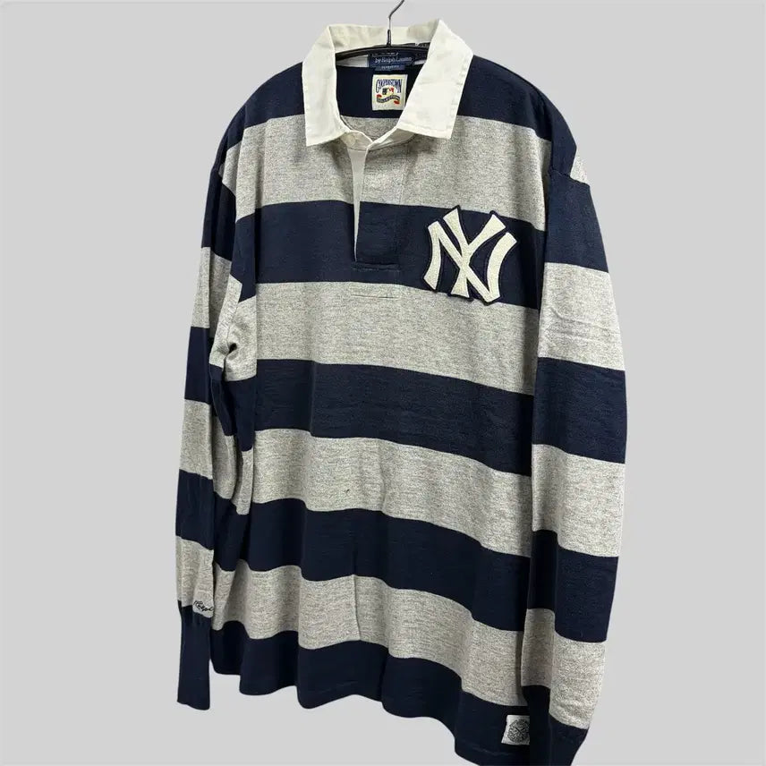 [BUNJANG] Polo Ralph Lauren Yankees Rugby Shirt M / 폴로 랄프로렌 x 양키스 럭비 티셔츠 M
