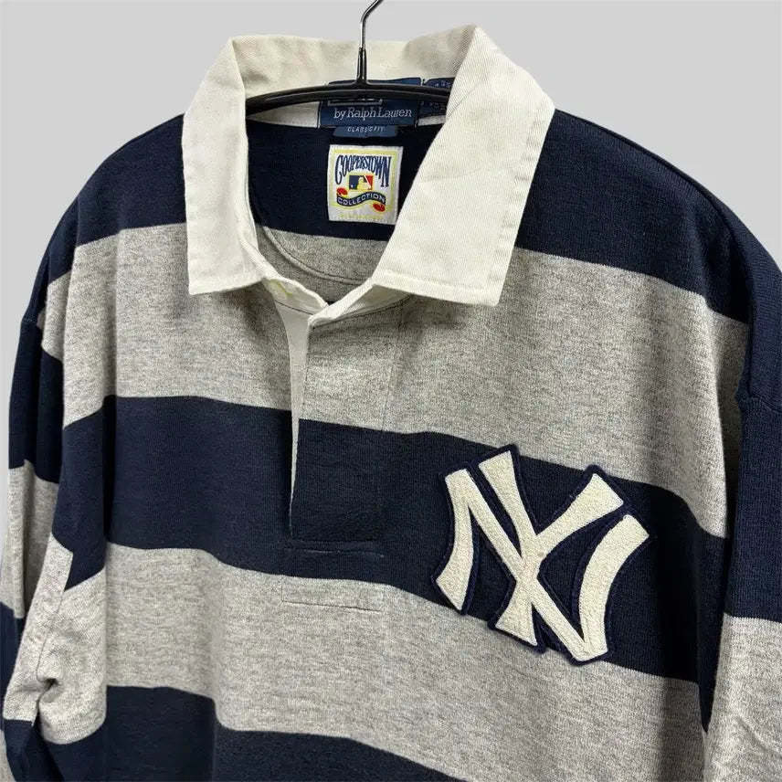 [BUNJANG] Polo Ralph Lauren Yankees Rugby Shirt M / 폴로 랄프로렌 x 양키스 럭비 티셔츠 M
