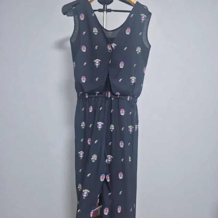 [BUNJANG] Deuel Patterned Jumpsuit / 듀엘패턴 콤비 점프수트