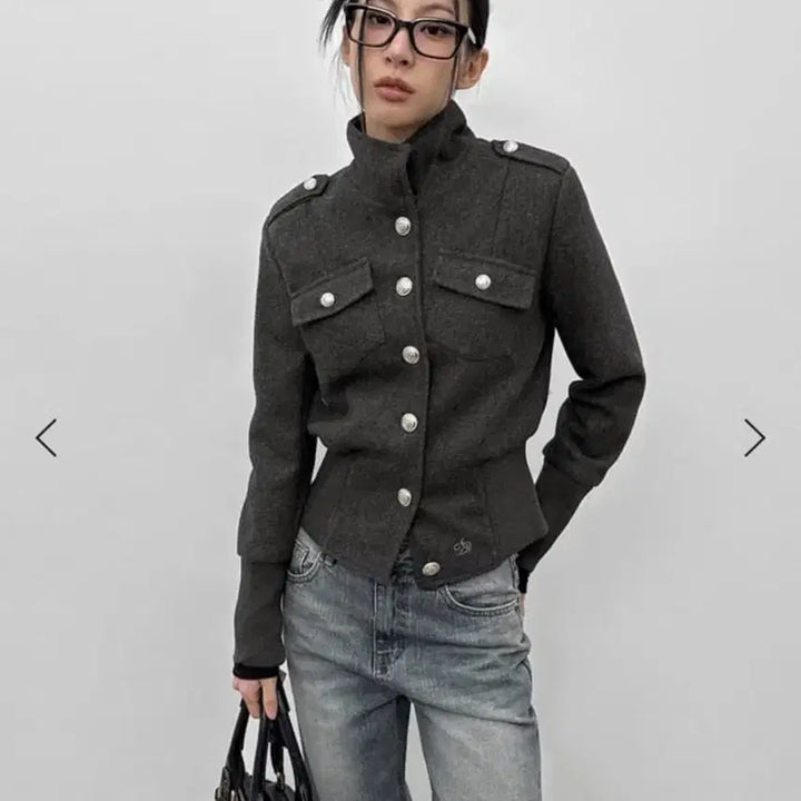 [BUNJANG] Innermute Black Up Epaulet Short Jacket / 급전)이너뮤트 블랙업 epaulet short jacket 나폴레옹 자켓