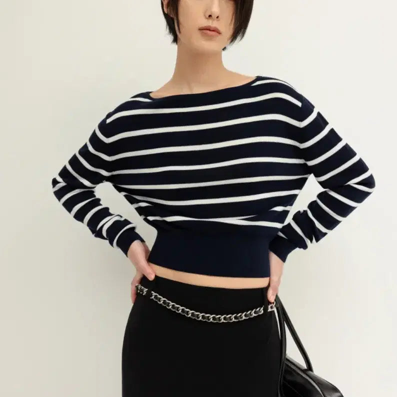 [SOLD OUT] 오르 실크 블랜드 풀오버 네이비