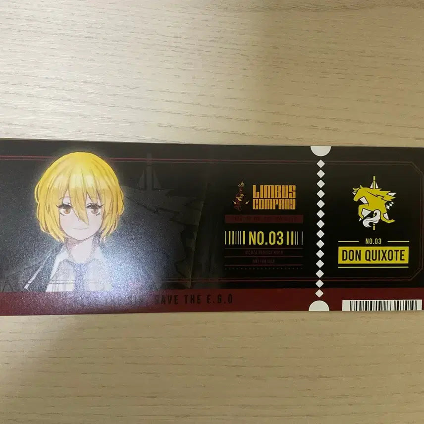 [SOLD OUT] 림버스 컴퍼니 돈키호테 애니메이트 특전 티켓