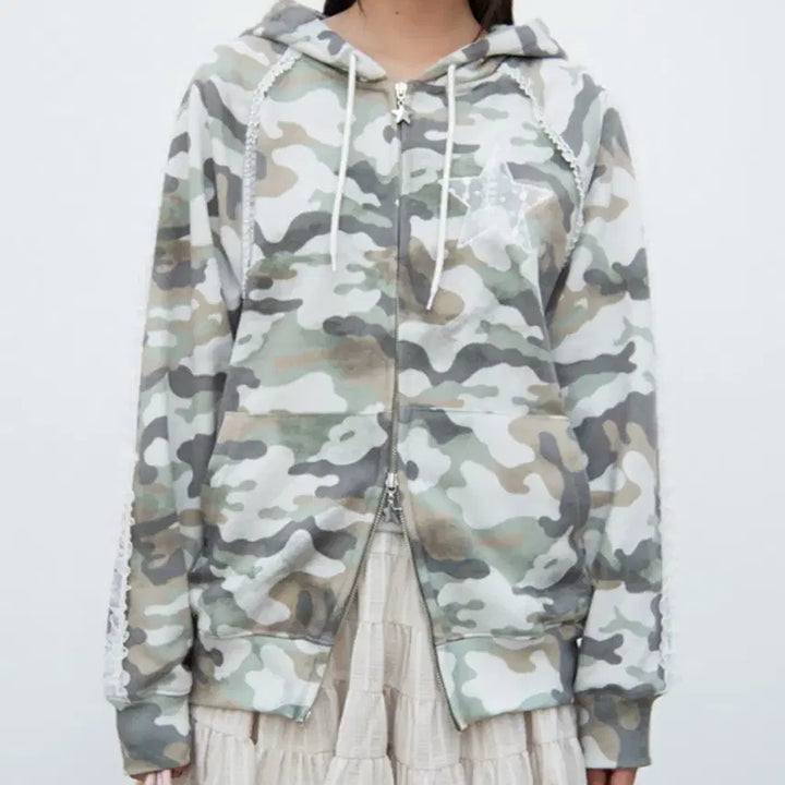 [BUNJANG] Jolly Raid Camo Maggie Hoodie Zip-up / [당일발송] 졸리레이드 카모 매기 후드 집업