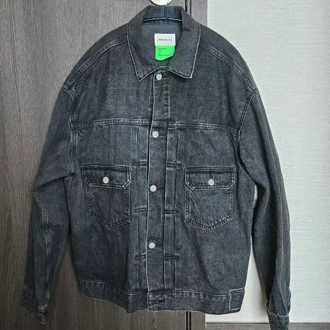 [BUNJANG] Khakis Black Denim Jacket (L) / [Khakis] 카키스 블랙 데님 자켓 L