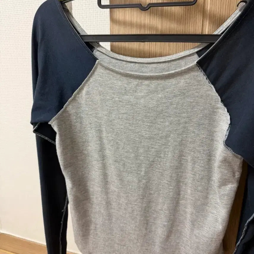 [BUNJANG] Color Block Raglan Long Sleeve T-shirt / 배색 나그랑 긴팔티