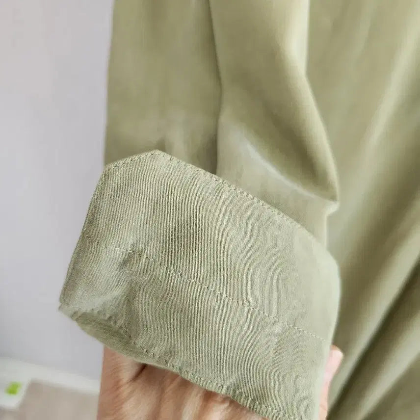 [BUNJANG] thecashmere Khaki Long Shirt Dress / 한섬 [thecashmere] 카키 롱 셔츠 원피스