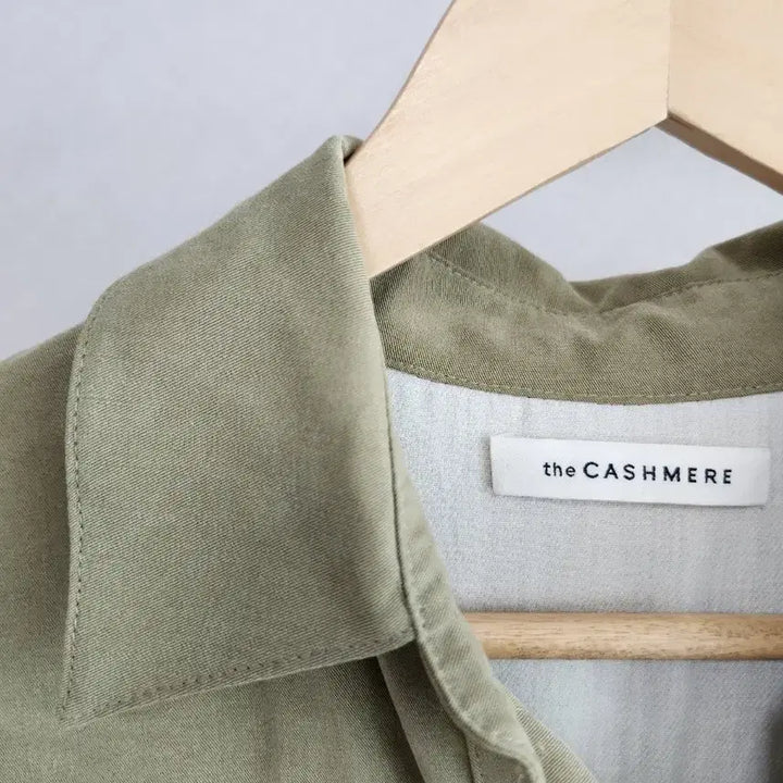 [BUNJANG] thecashmere Khaki Long Shirt Dress / 한섬 [thecashmere] 카키 롱 셔츠 원피스