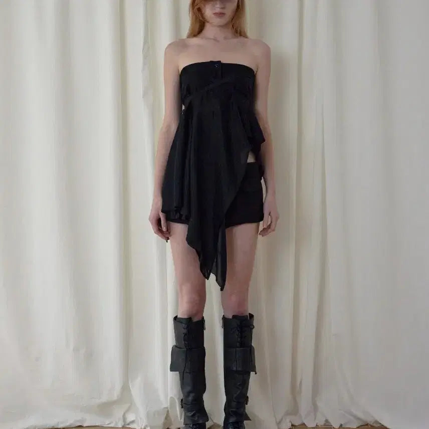 [SOLD OUT] 보헤미안서울 RUFFLE SKIRT &amp; ONE PIECE, BLACK