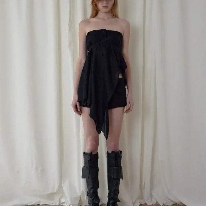 [SOLD OUT] 보헤미안서울 RUFFLE SKIRT &amp; ONE PIECE, BLACK