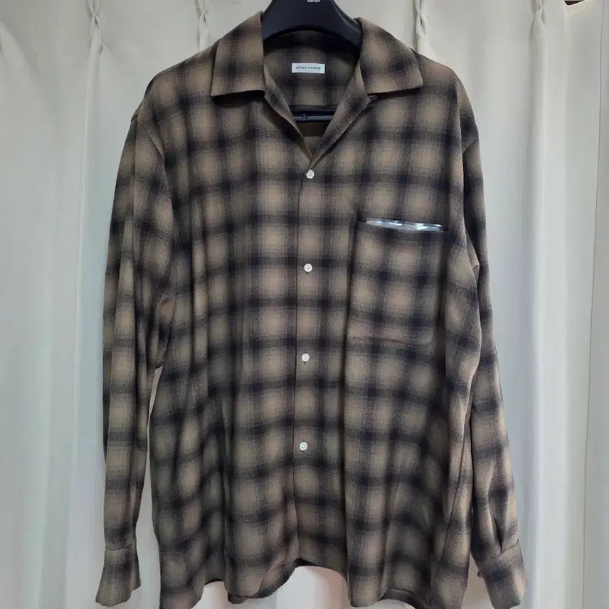 [BUNJANG] Kaptain Sunshine 25FW Wool Ombre Open Collar Shirt Size 42 / 25FW 캡틴선샤인 울 옴브레 오픈칼라 셔츠 5사이즈(42)