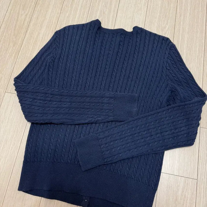 [BUNJANG] Polo Ralph Lauren Navy Cable Knit Cardigan XL / 폴로 랄프로렌 네이비 가디건 XL