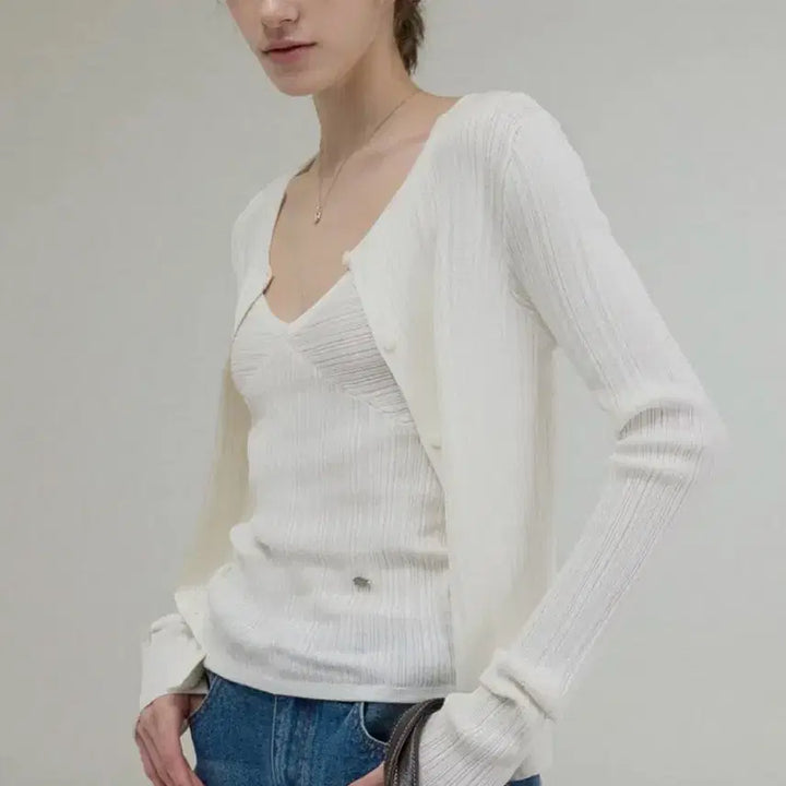 [BUNJANG] Paul &amp; Joe Ivory Cardigan Set / 폴뉴아 가디건세트