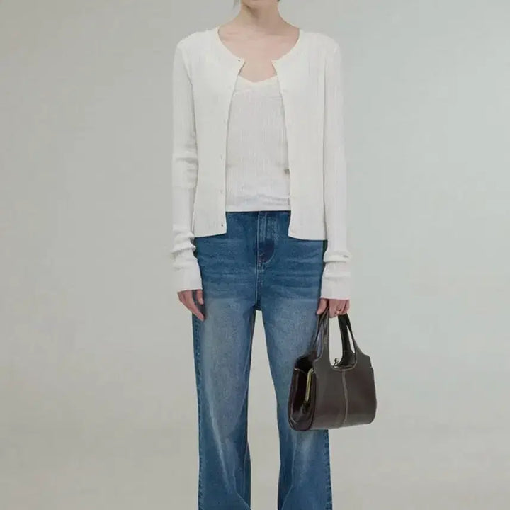 [BUNJANG] Paul &amp; Joe Ivory Cardigan Set / 폴뉴아 가디건세트