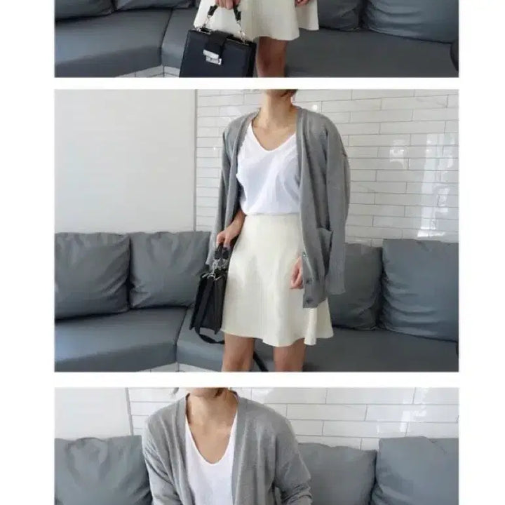 [BUNJANG] A-Line Flare Skirt Ivory / 새상품 아이보리 스커트 A라인 플레어 스커트