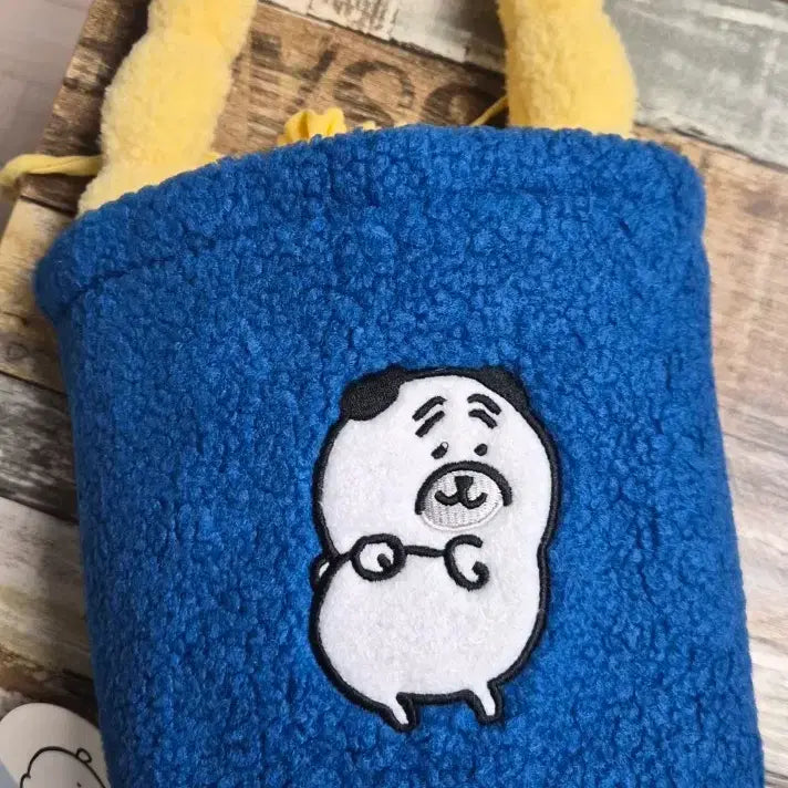 [BUNJANG] Nongdamgom Blue Pouch Bag / 농담곰 뽀글이 복조리 가방(새제품)