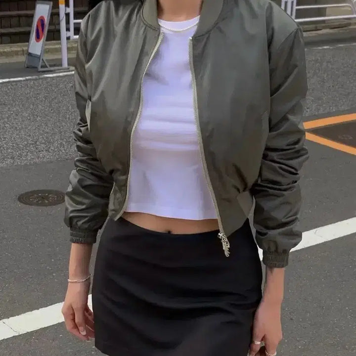 [BUNJANG] 페일제이드 베이직 항공점퍼 카키 s사이즈 / 페일제이드 베이직 항공점퍼 카키 s사이즈