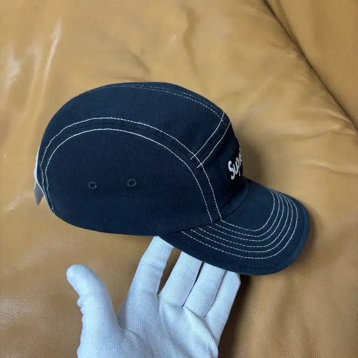 [BUNJANG] Supreme Camp Cap 22SS Two-Tone Twill Black Hat / 슈프림 캠프캡 모자 박스로고 22ss 투톤 트윌 블랙