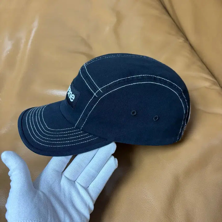 [BUNJANG] Supreme Camp Cap 22SS Two-Tone Twill Black Hat / 슈프림 캠프캡 모자 박스로고 22ss 투톤 트윌 블랙