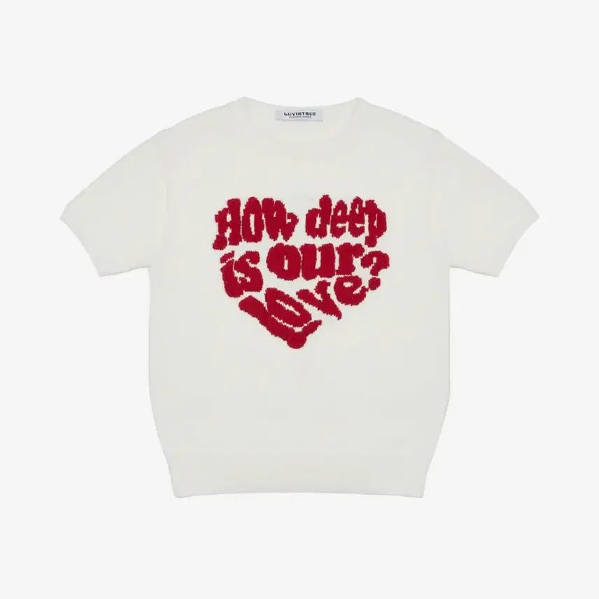 [BUNJANG] Musinsa Love is True DN Boucle Love Knit T-shirt / 무신사 러브이즈트루 반팔 니트 DN BOUCLE LOVE KNIT