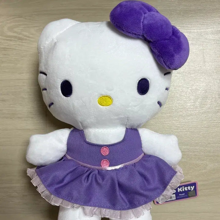 [BUNJANG] Sanrio Hello Kitty Purple Maid Plush Doll / 산리오 정품 헬로키티 중형인형 (보라색 퍼플 메이드 새상품