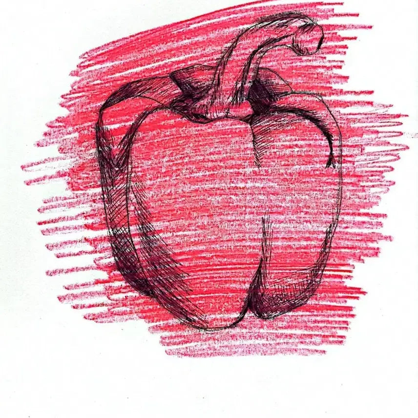 [BUNJANG] Red Bell Pepper Artwork / 빨간 파프리카 그림