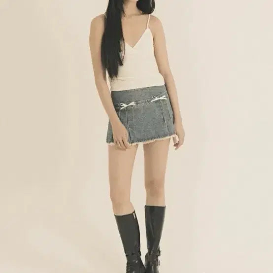 [BUNJANG] 3.times Denim Mini Skirt / 쓰리타임즈 데님 스커트