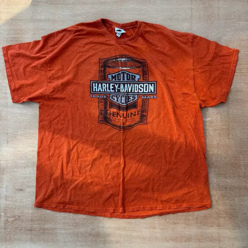 [BUNJANG] Harley-Davidson Genuine Logo Tee Orange / Harley-Davidson Genuine Logo Tee Orange