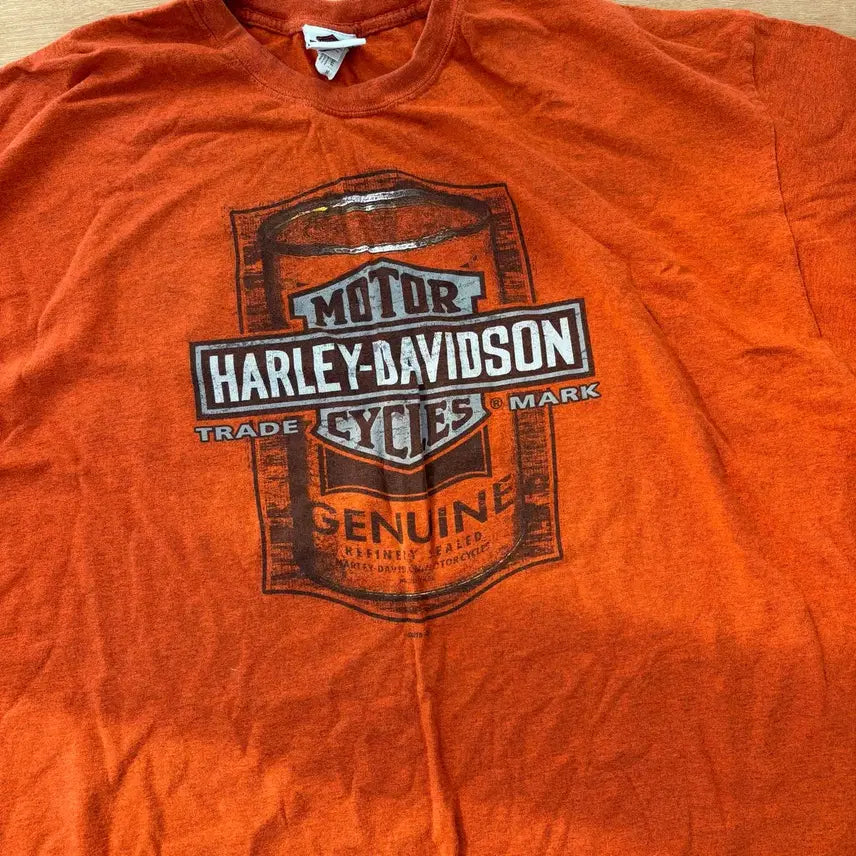 [BUNJANG] Harley-Davidson Genuine Logo Tee Orange / Harley-Davidson Genuine Logo Tee Orange