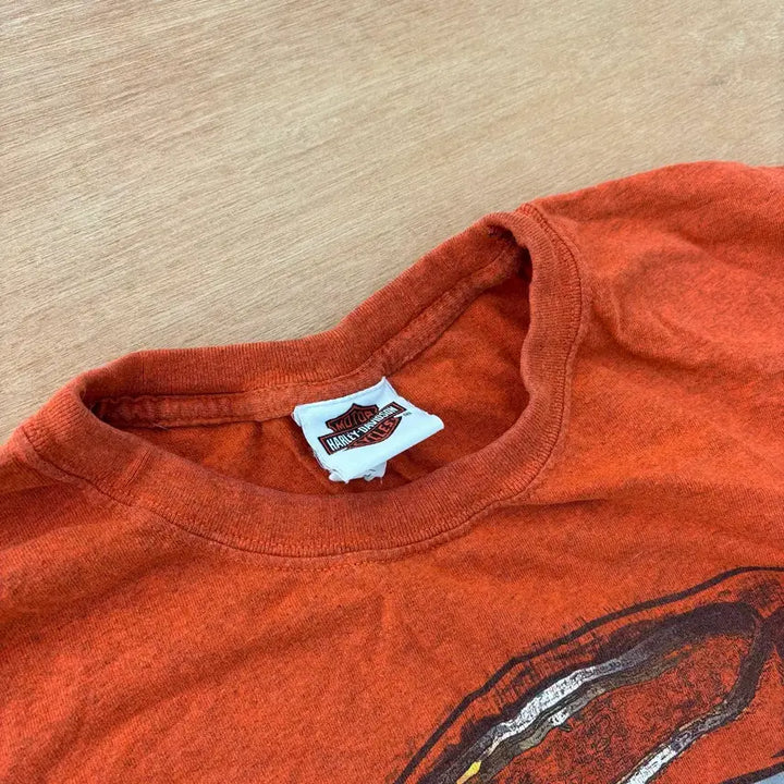 [BUNJANG] Harley-Davidson Genuine Logo Tee Orange / Harley-Davidson Genuine Logo Tee Orange