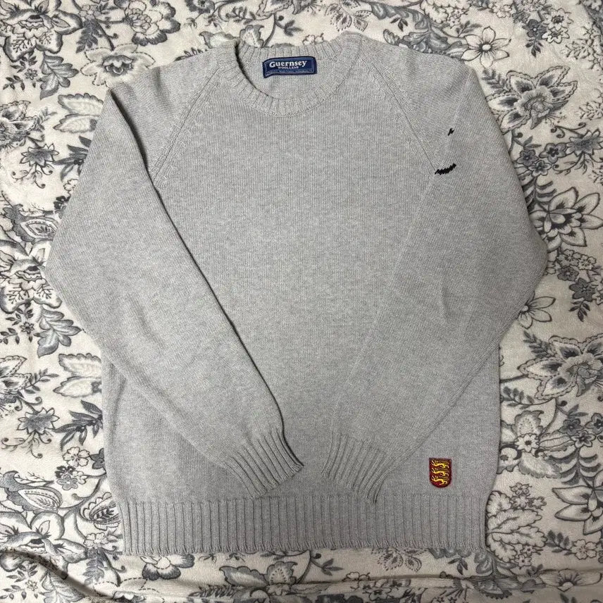 [SOLD OUT] 건지울른스 나그랑 크루넥 스웨터 멜란지 그레이 L