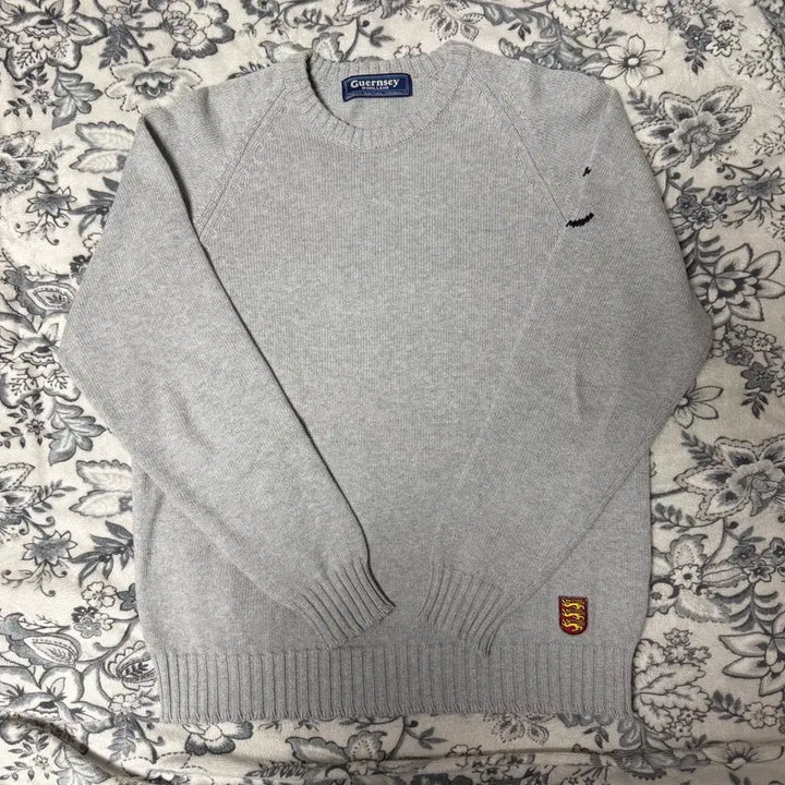 [SOLD OUT] 건지울른스 나그랑 크루넥 스웨터 멜란지 그레이 L