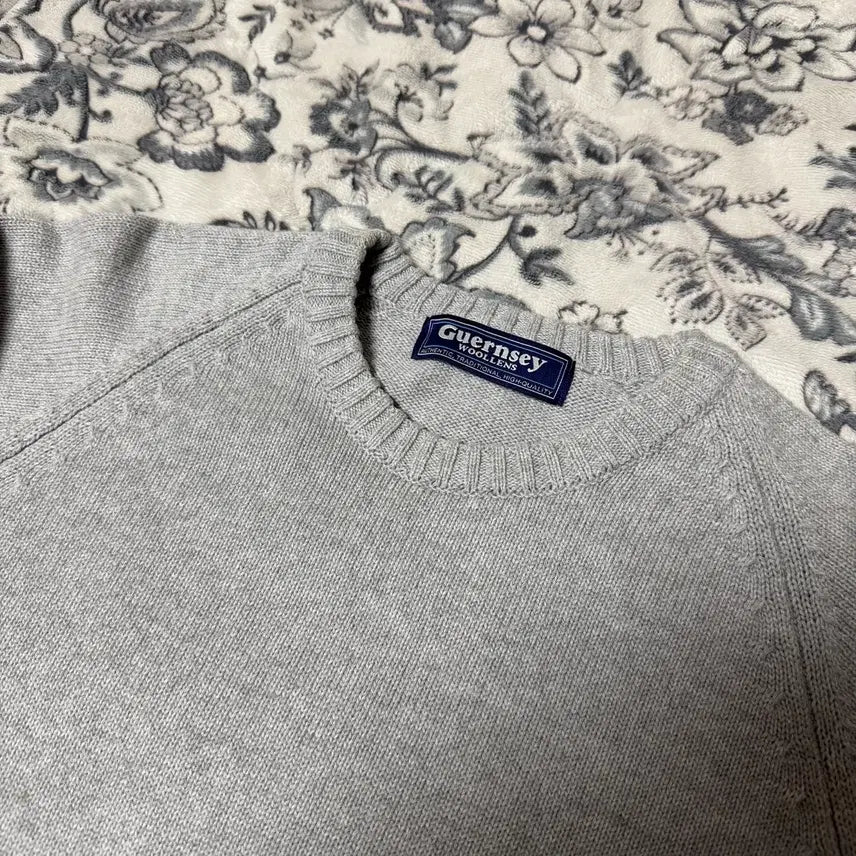 [SOLD OUT] 건지울른스 나그랑 크루넥 스웨터 멜란지 그레이 L