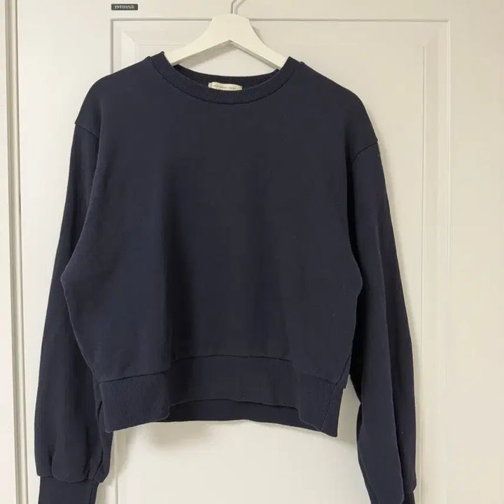 [BUNJANG] Generic Long Sleeve Back Slit Sweatshirt / 뒷트임 긴팔 맨투맨 (백멜란지/네이비)