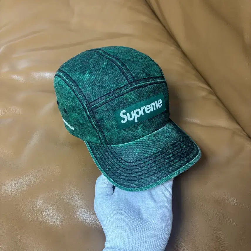[BUNJANG] Supreme Camp Cap Cordura Washed Dark Green Hat / 슈프림 캠프캡 모자 박스로고 코듀라 워시드 다크 그린