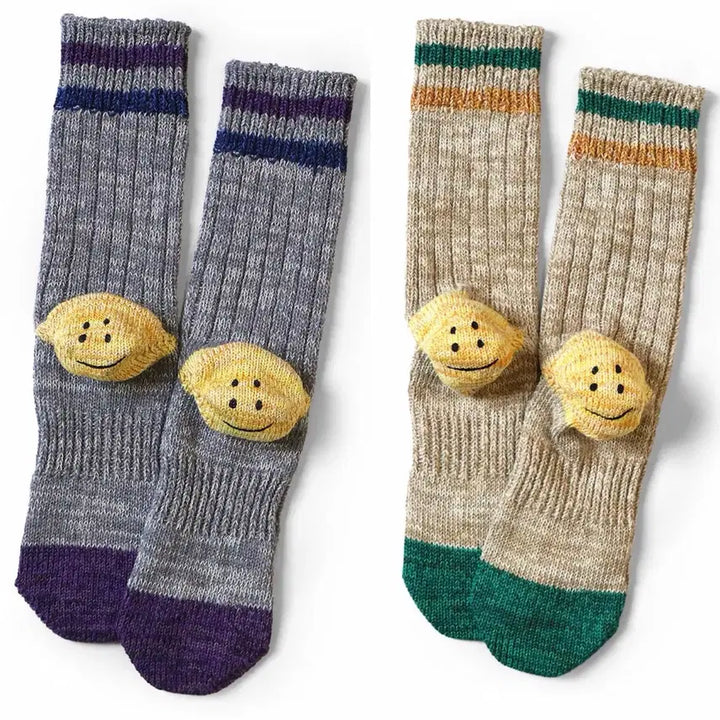 [SOLD OUT] 캐피탈 60 피스 헤더 해피 힐 홀드 삭스 그레이+베이지