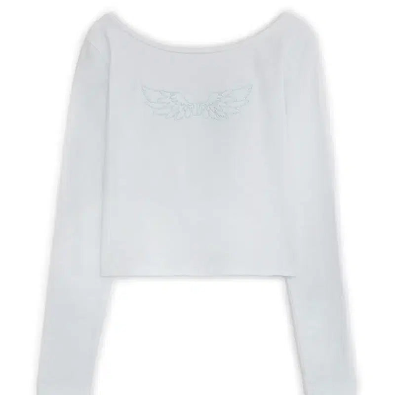 [BUNJANG] Hug Your Skin Angel Wing Top T-shirt White / 허그유어스킨 엔젤 윙 탑 티셔츠 화이트 새상품