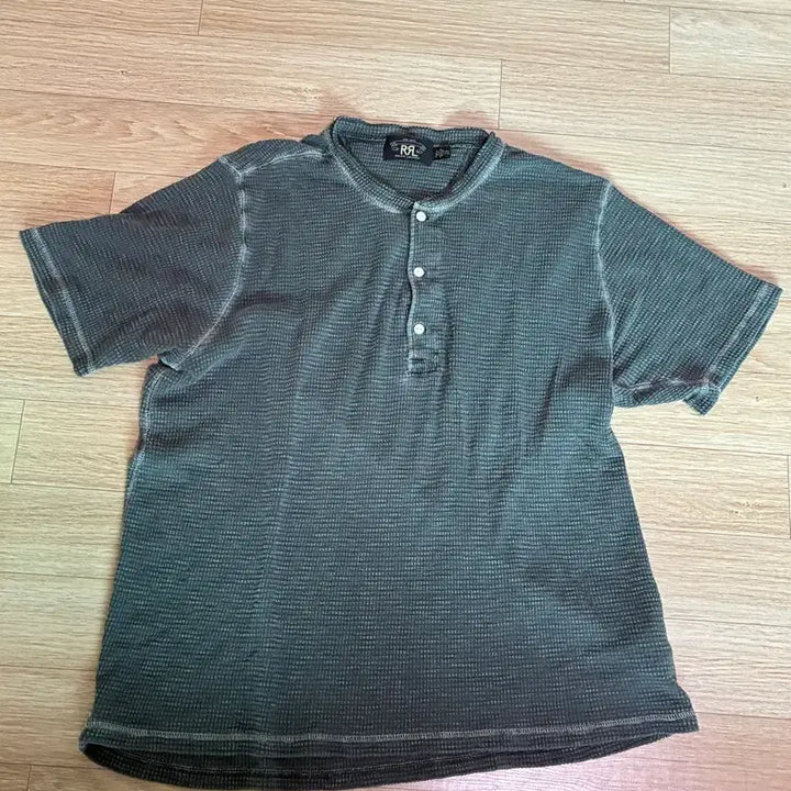 [BUNJANG] RRL Waffle Henley Short Sleeve T-shirt / XXL) 더블알엘 와플 헨리 반팔