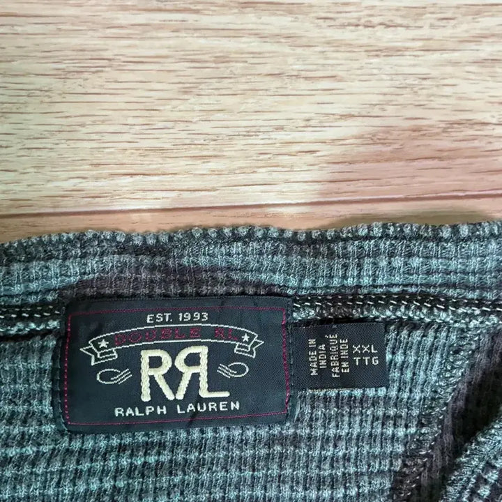 [BUNJANG] RRL Waffle Henley Short Sleeve T-shirt / XXL) 더블알엘 와플 헨리 반팔