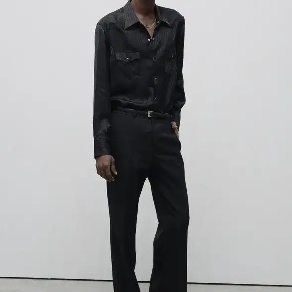[BUNJANG] Savage Stripe Western Shirt / 세비지 스트라이프 웨스턴 셔츠