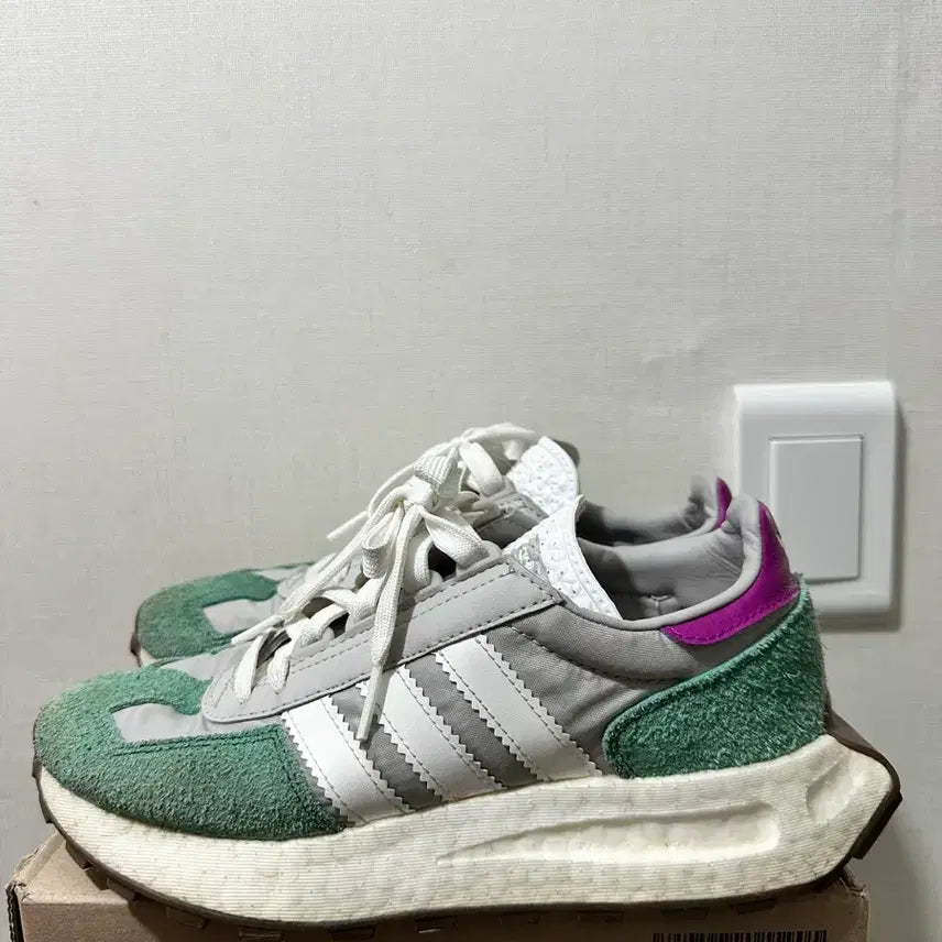 [BUNJANG] Adidas Retropy E5 Green Purple Sneakers / 235)아디다스 레트로피 E5 그린퍼플 운동화 남녀공용
