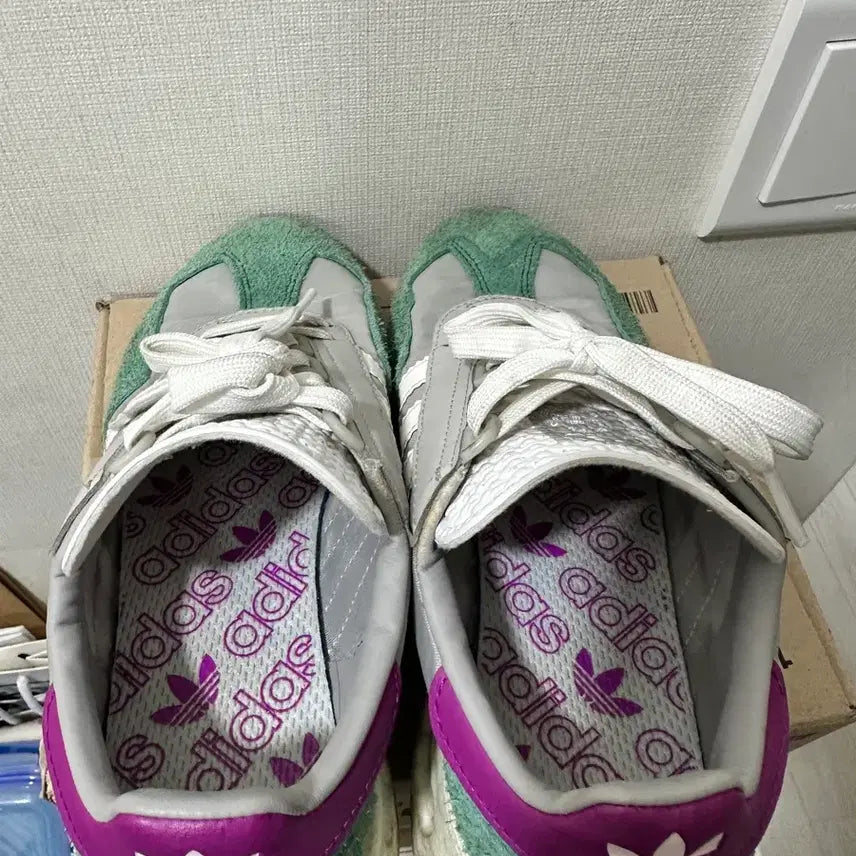 [BUNJANG] Adidas Retropy E5 Green Purple Sneakers / 235)아디다스 레트로피 E5 그린퍼플 운동화 남녀공용