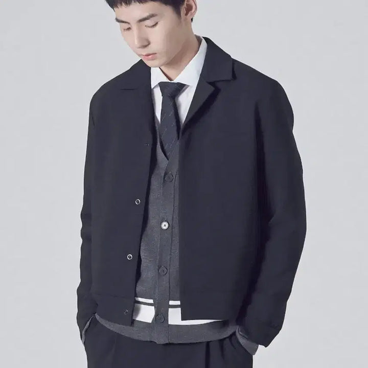 [BUNJANG] 8Seconds Minimalist Solid Blouson Jacket / 에잇세컨즈 솔리드 미니멀 블루종 간절기 재킷