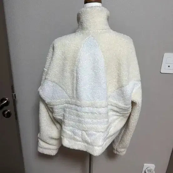 [BUNJANG] Adidas Teddy Cropped Fleece Jacket FU3926 Ivory / 아디다스 뽀글이 테디 크롭 재킷 FU3926 아이보리