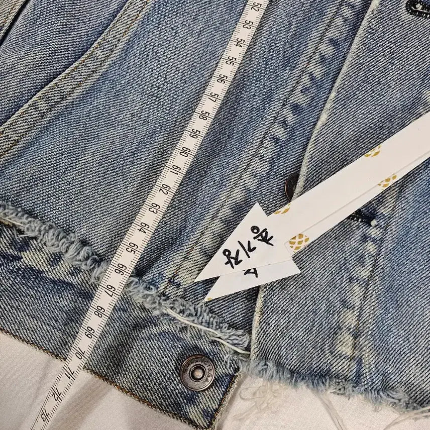 [BUNJANG] Balenciaga Neck Logo Denim Jacket / 발렌시아가넥로고데님자켓
