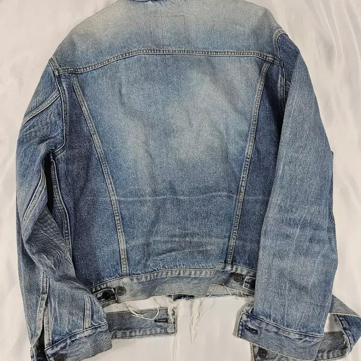 [BUNJANG] Balenciaga Neck Logo Denim Jacket / 발렌시아가넥로고데님자켓