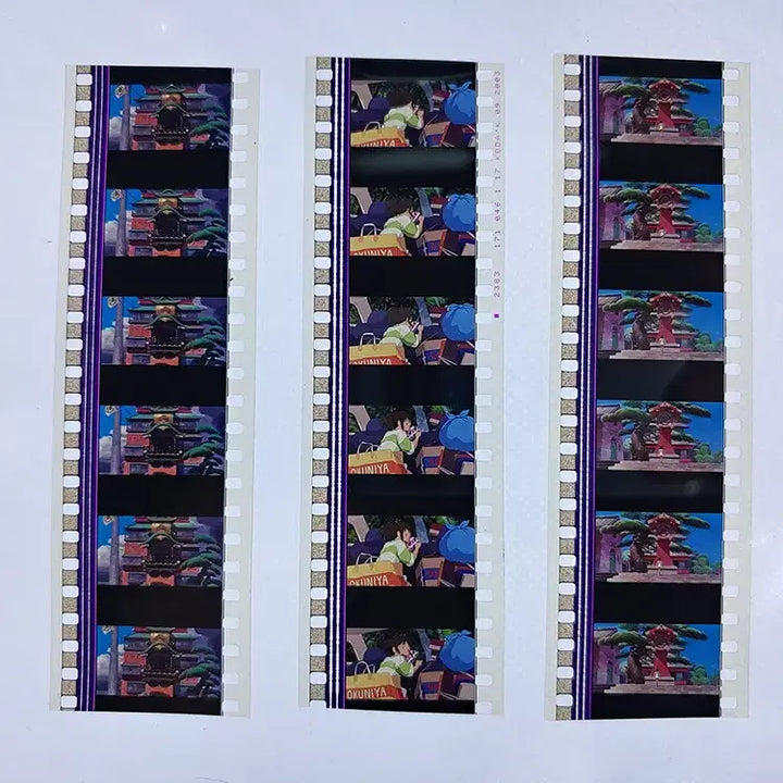 [BUNJANG] Ghibli Spirited Away Film Cut 6-Frame 3-Piece Set / 지브리 센과 치히로의 행방불명 영화필름컷 6프레임 3매 (F-26)