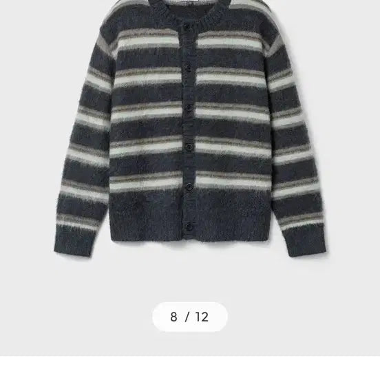 [BUNJANG] Vellie Brushed Tam Cardigan - Multi Navy / 벨리에 브러쉬드 탐 가디건 -멀티네이비