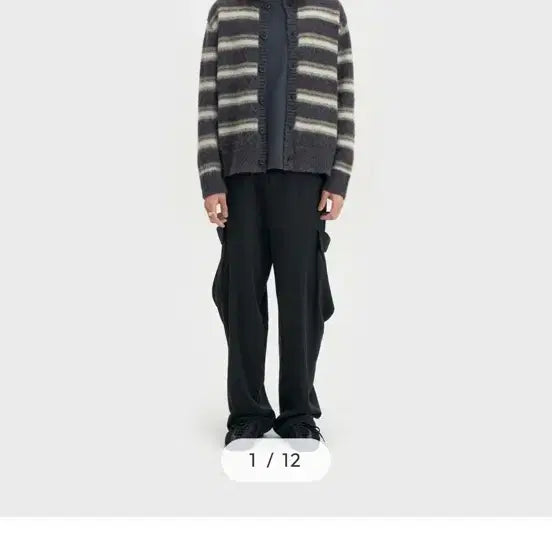 [BUNJANG] Vellie Brushed Tam Cardigan - Multi Navy / 벨리에 브러쉬드 탐 가디건 -멀티네이비
