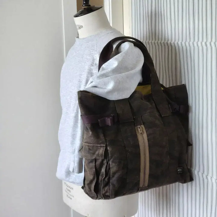 [BUNJANG] Porter Yoshida 70th Anniversary Camo Tote Bag / 요시다 포터 타이거 카모 패턴 토트백, 숄더백